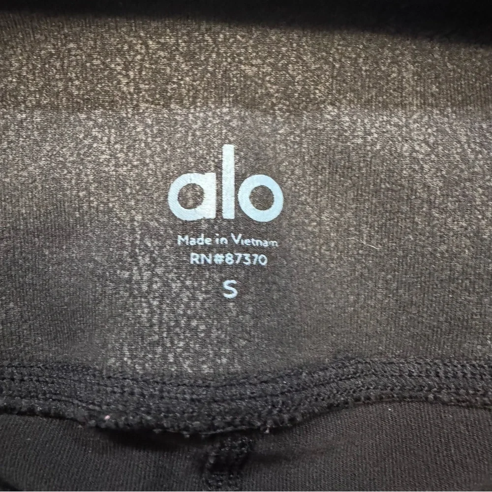 ALO Yoga High Waisted Black Full Length Moto Leggings Womens Sz. S
